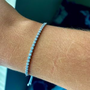 Pandora slider bracelet in all silver